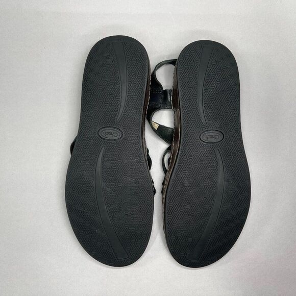 Chaco Women's Size 9 Fallon Black Leather Sandals - Picture 9 of 11